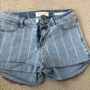 stripped pacsun jean shorts